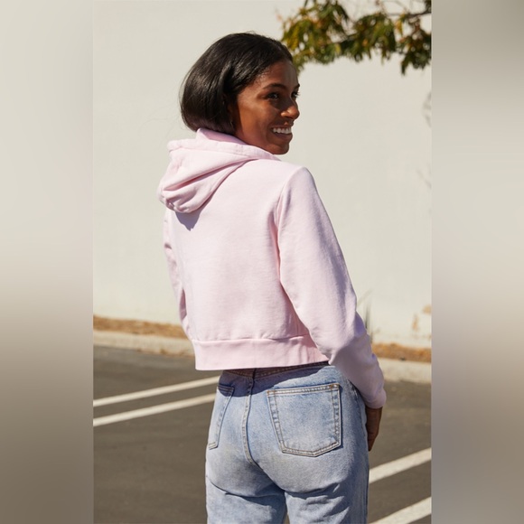 Brandy Melville John Galt Crystal Hoodie Pink, OS - Picture 2 of 11